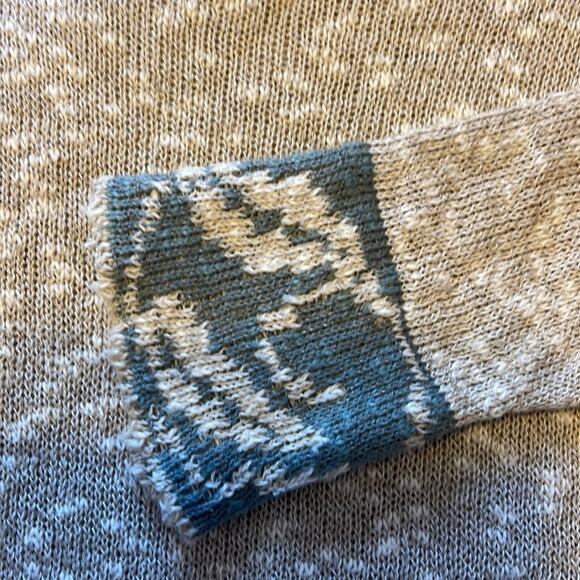 Bill Baber Handmade Scotland Women's Tunic Style Sweater Cream Blue Medium - Picture 10 of 10